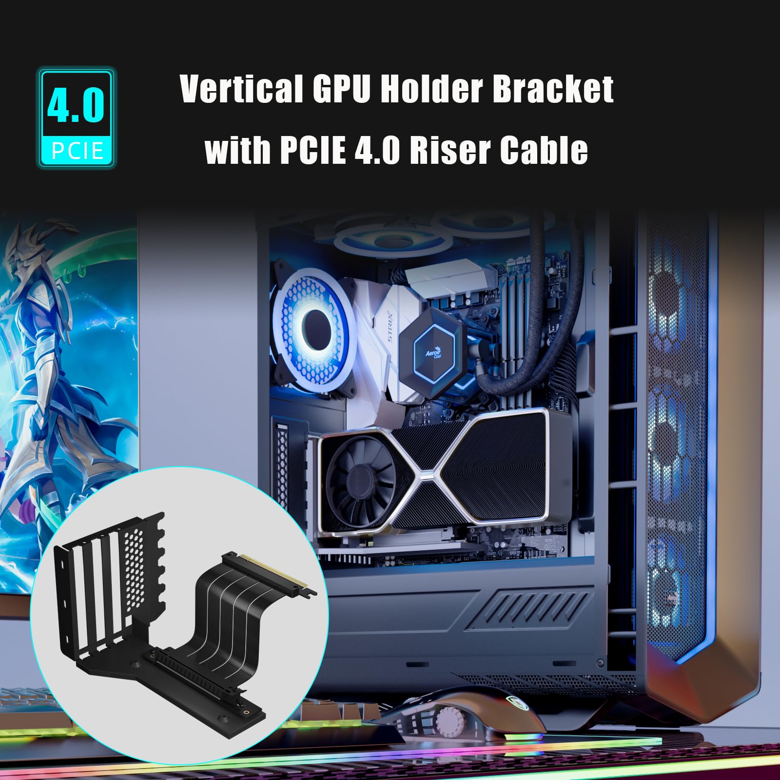 Amazon.co.jp: GLOTRENDS GPU縦置き ブラケット、150mm PCIE 4.0